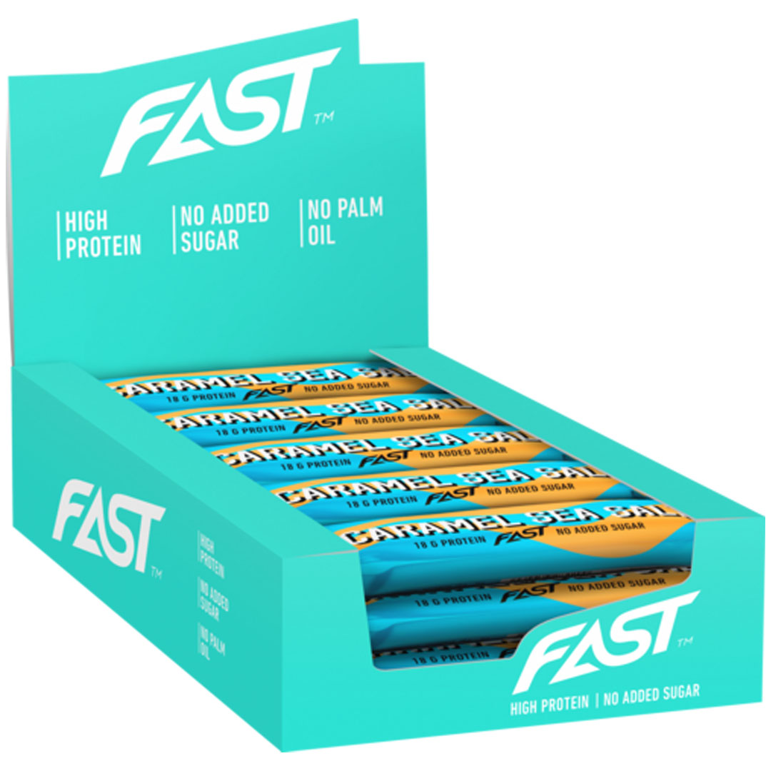 15 x FAST Sport Nutrition Protein Bar 55 g Caramel Sea Salt