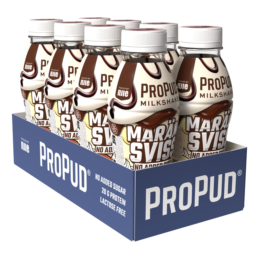 8 x NJIE ProPud Protein Milkshake 330 ml Marängsviss