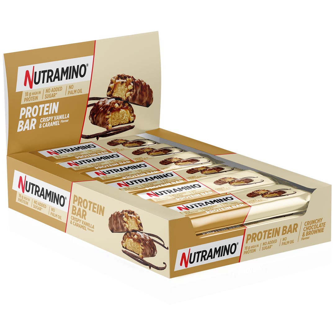 12 x Nutramino Protein Bar 55 g Crispy Vanilla and Caramel