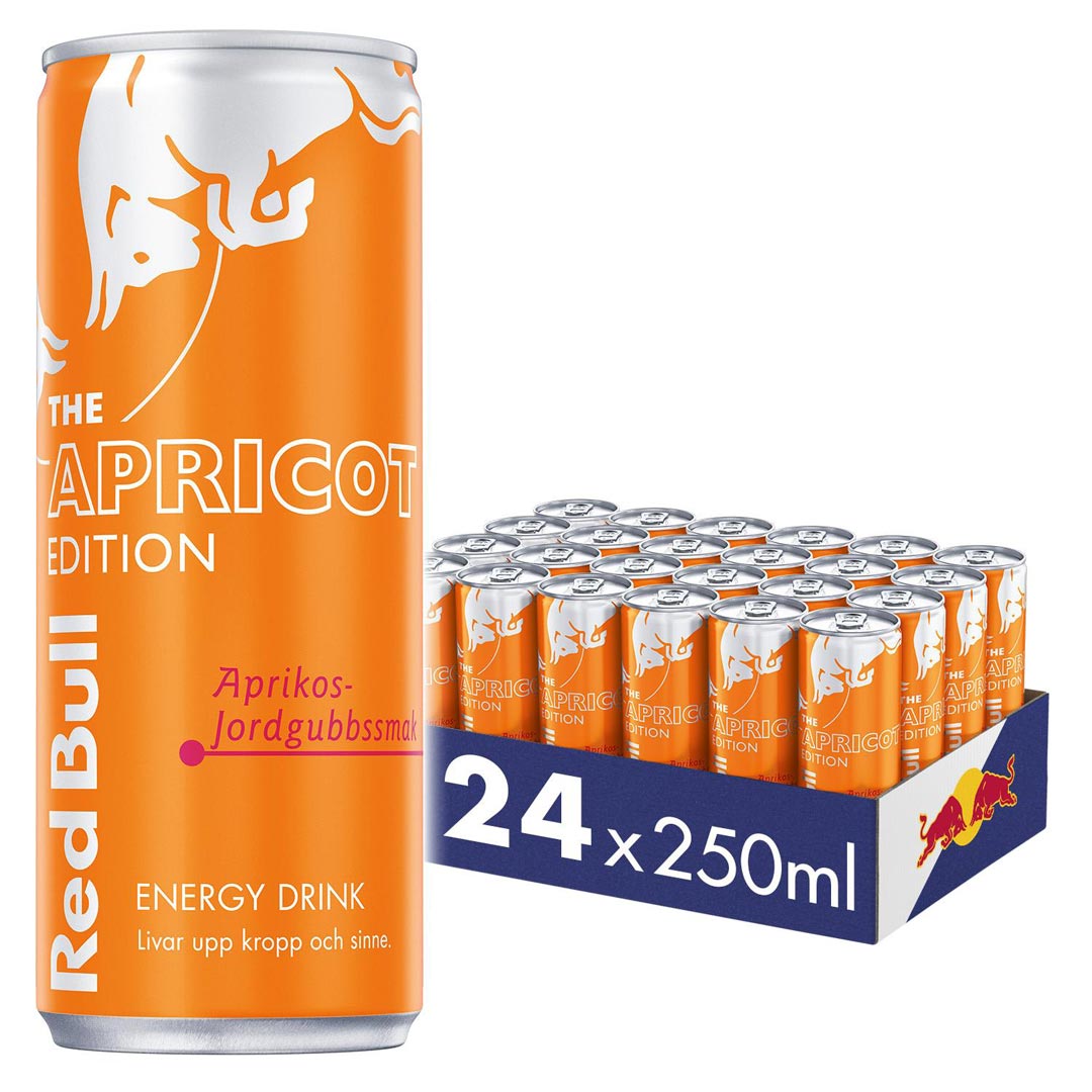 24 x Red Bull Energy Drink 250 ml Summer Edition Aprikos Jordgubb