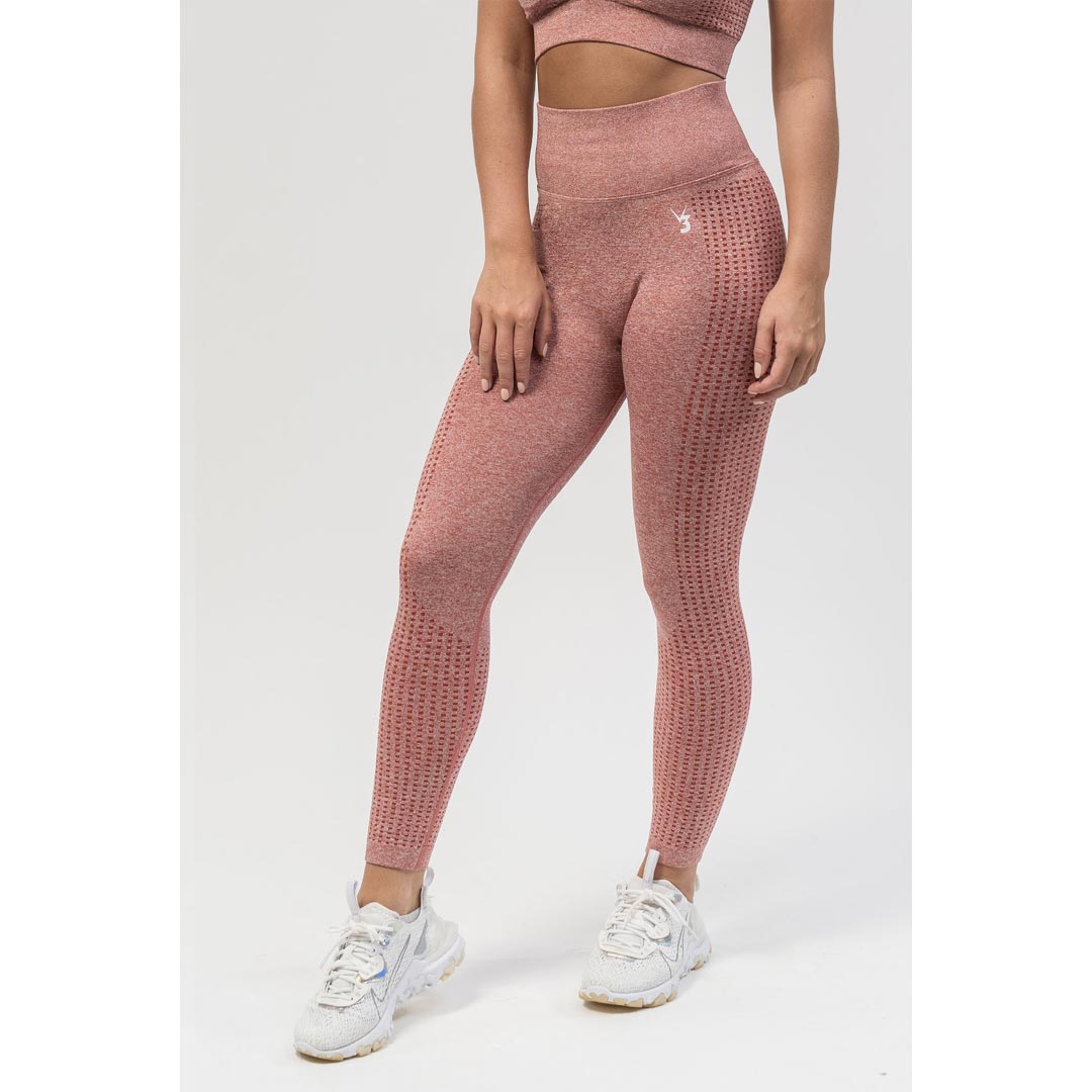 V3 Apparel Empower Seamless Scrunch Leggings Pink Marl