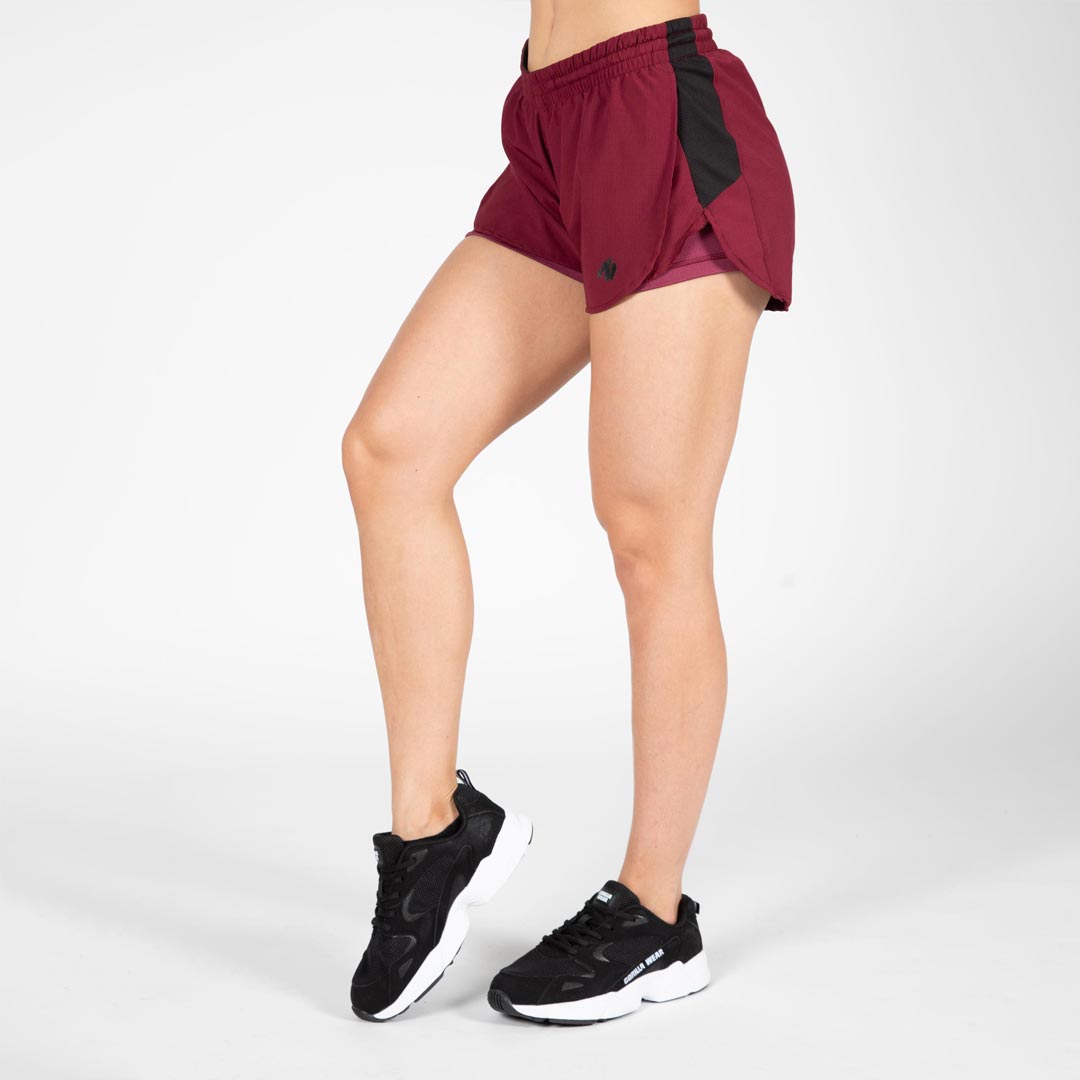 Gorilla Wear Salina 2-In-1 Shorts Burgundy Red