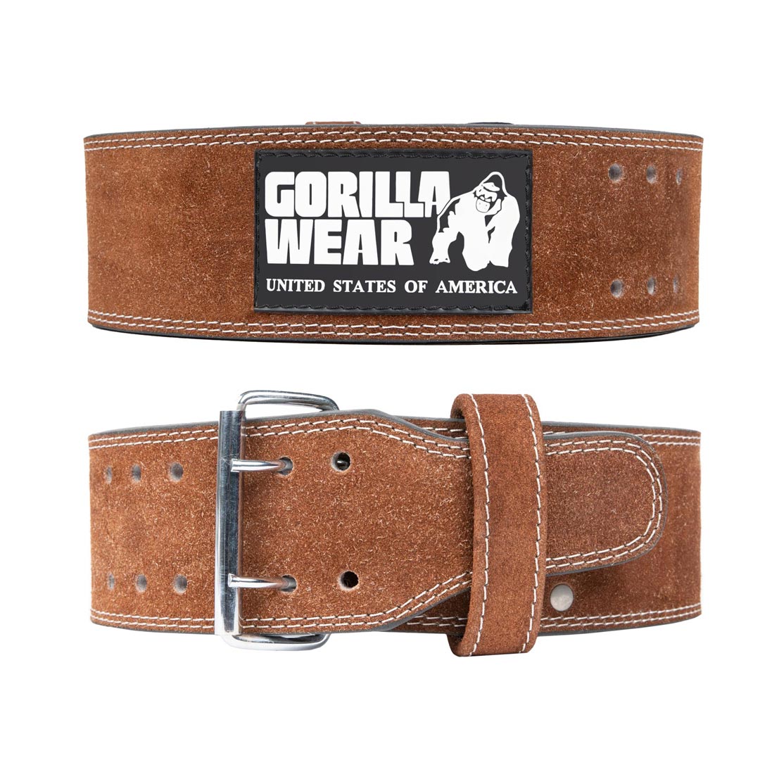 Gorilla Wear 4 Inch Powerlifting Belt Brown