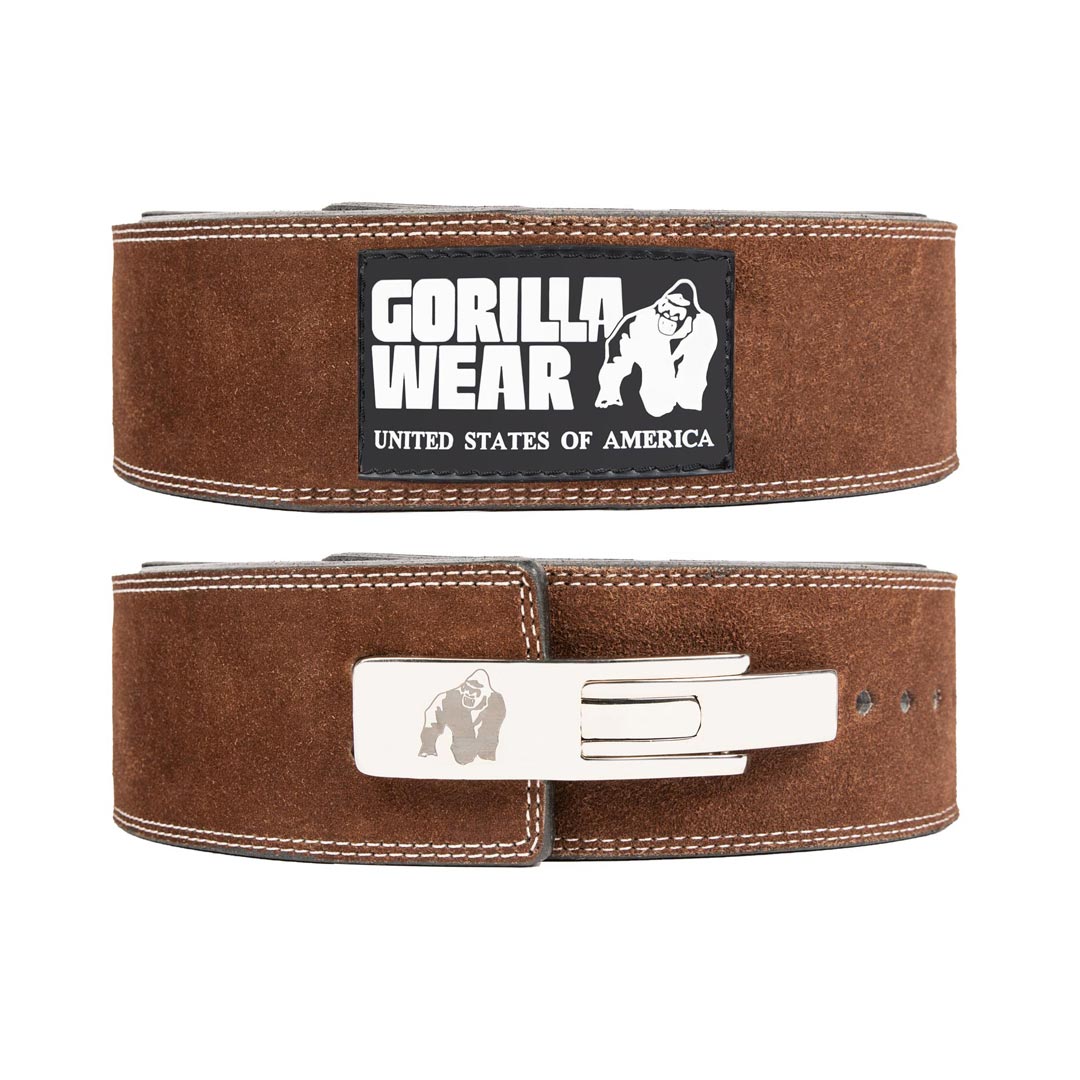 Gorilla Wear 4 Inch Powerlifting Lever Belt Brown