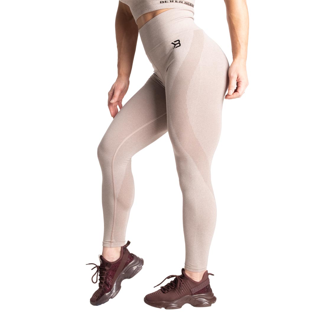 Better Bodies Rockaway Leggings Warm Sand Melange