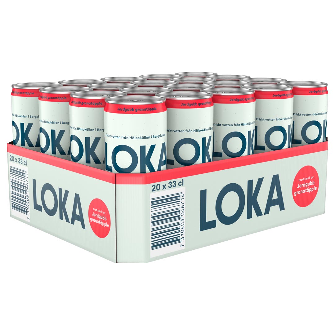 20 x LOKA 330 ml Jordgubb Granatäpple