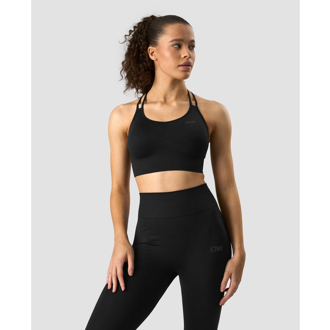 ICANIWILL Define Seamless Sports Bra Black/Black