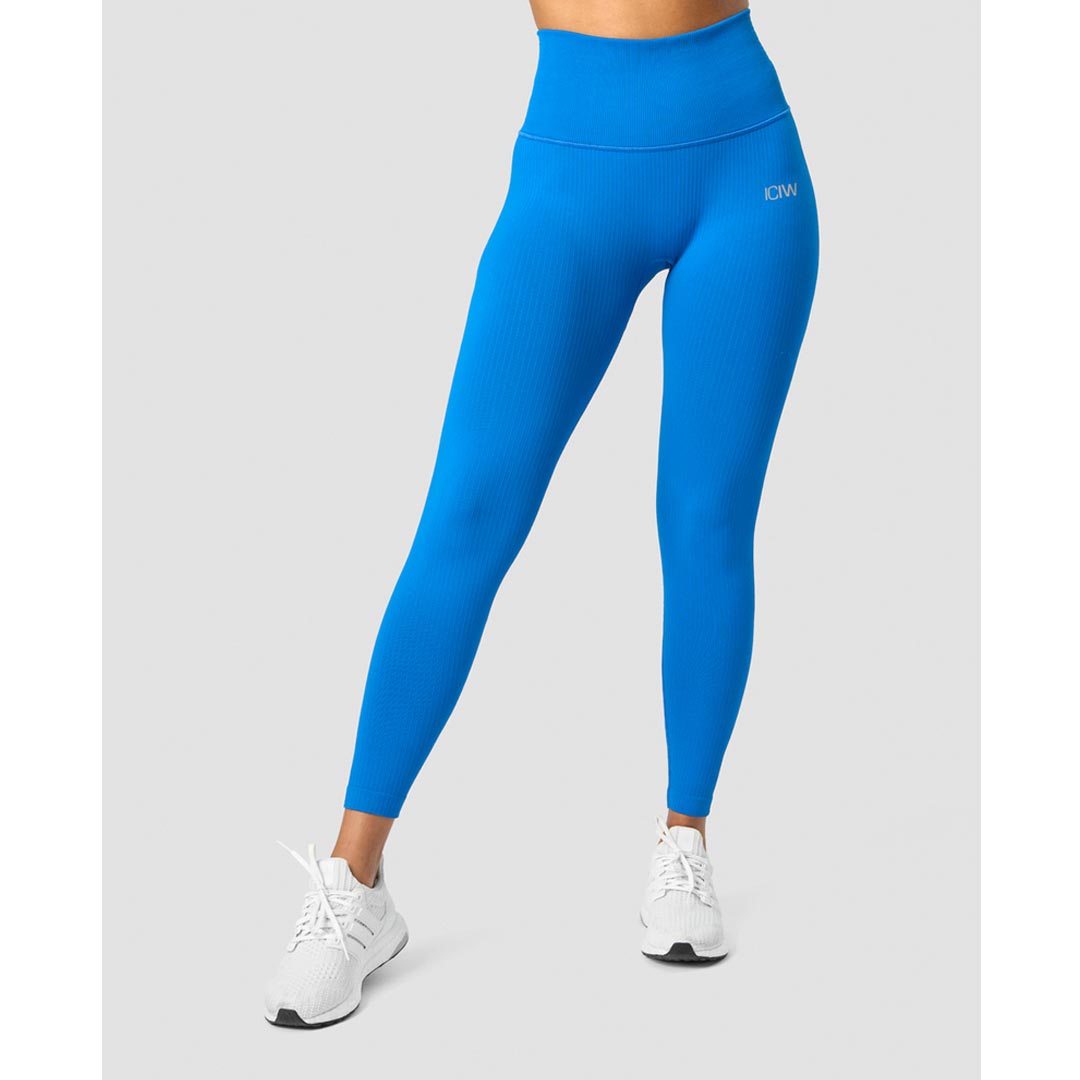 ICANIWILL Ribbed Define Seamless Pocket Tights Cobalt Blue