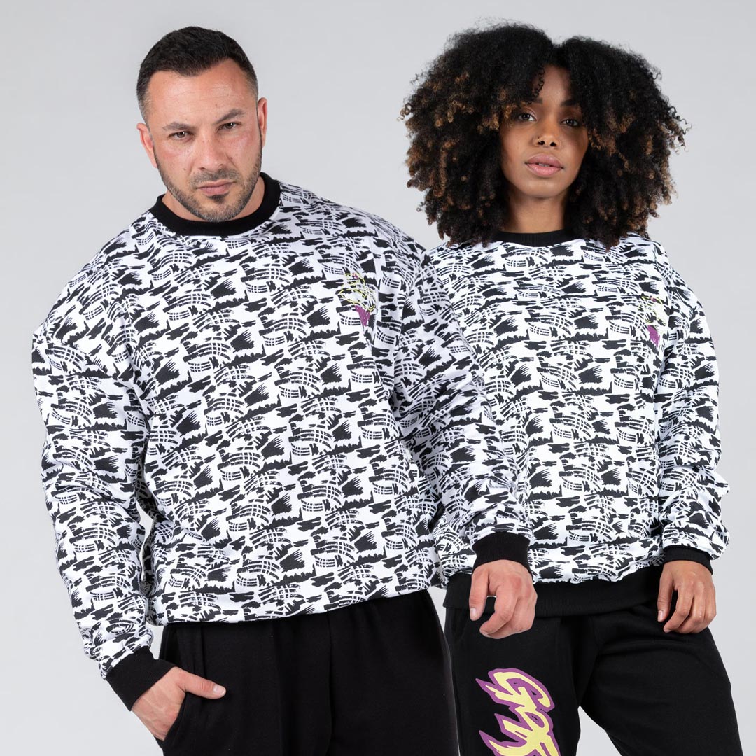 Köp Gorilla Wear Legacy Oversized Sweatshirt White/Black, Billigt & Snabb  leverans