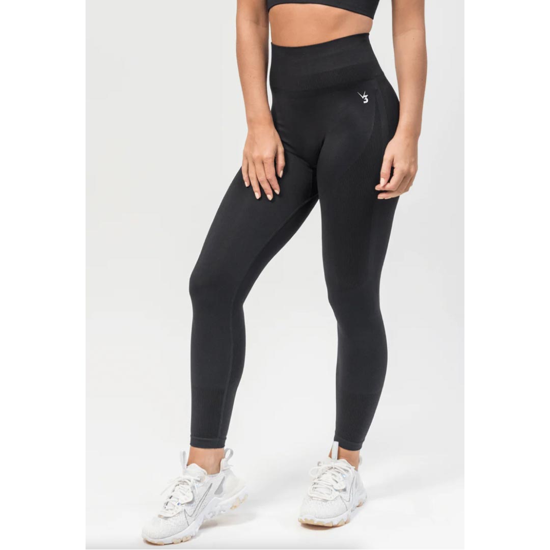 V3 Apparel Excel Seamless Scrunch Leggings Black