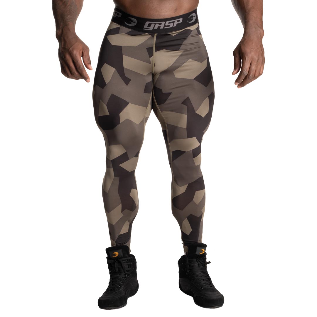 GASP Core Tights Green Stealth Camo