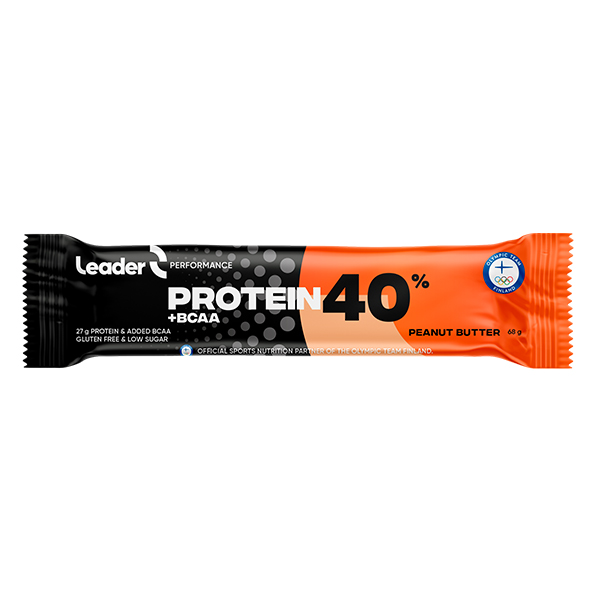 Leader 40% Protein Bar + Bcaa 68 G Peanutbutter