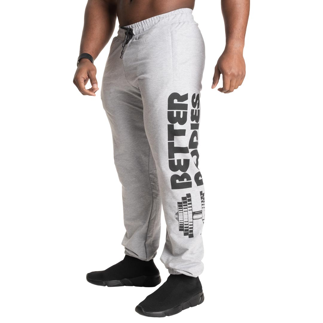 Better Bodies Stanton Sweatpants Light Grey Melange V2