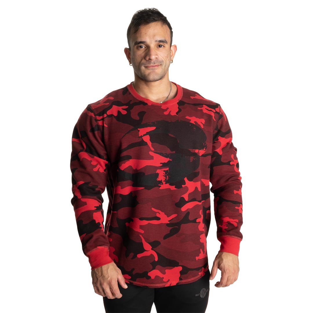 GASP Thermal Logo Sweater Red Camo