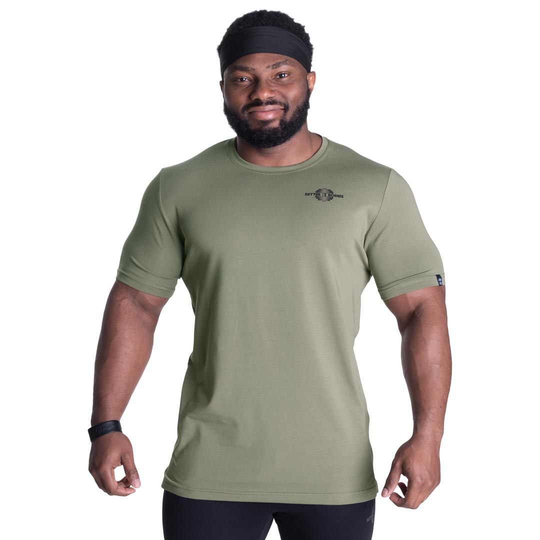 Better Bodies Essential Tapered Tee Washed Green