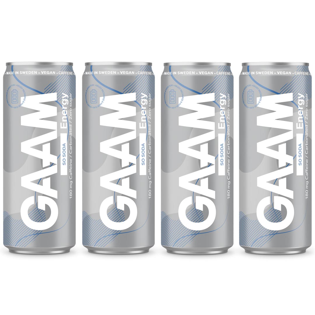 4 x GAAM Energy So Soda