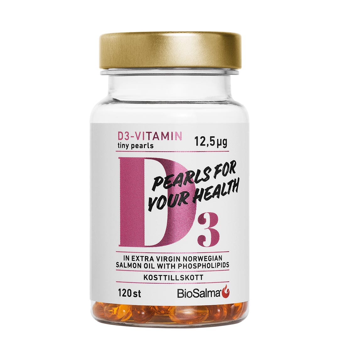 Biosalma D3-vitamin Tiny Pearls 12.5ug 120 Caps