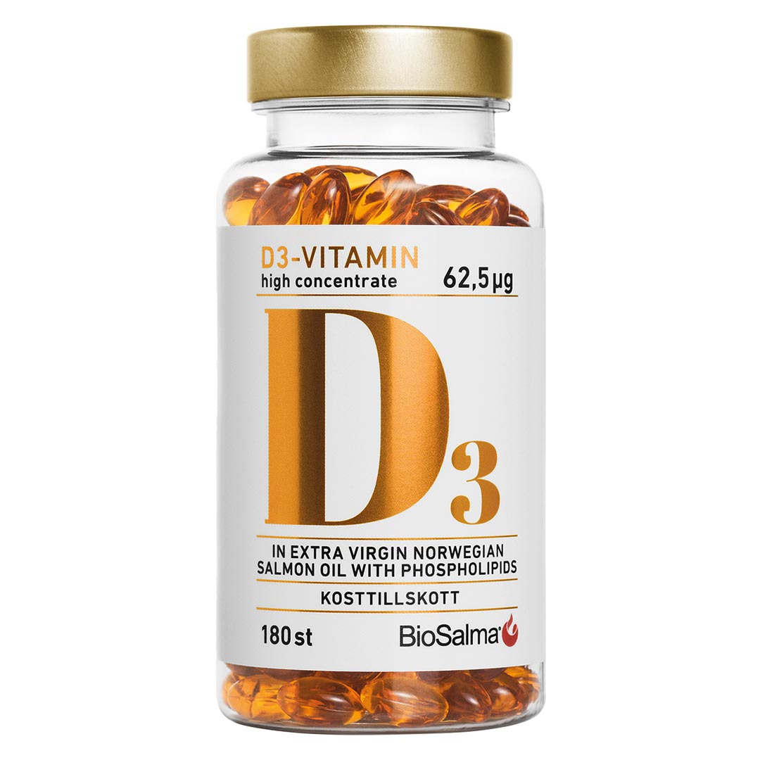 BioSalma D3-vitamin high concentrate 62.5ug 180 caps