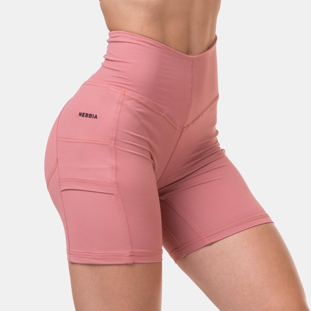 NEBBIA Fit Smart Biker Shorts Old Rose