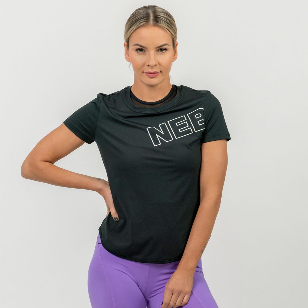 Nebbia Fit Active Functional T-shirt Black Xs