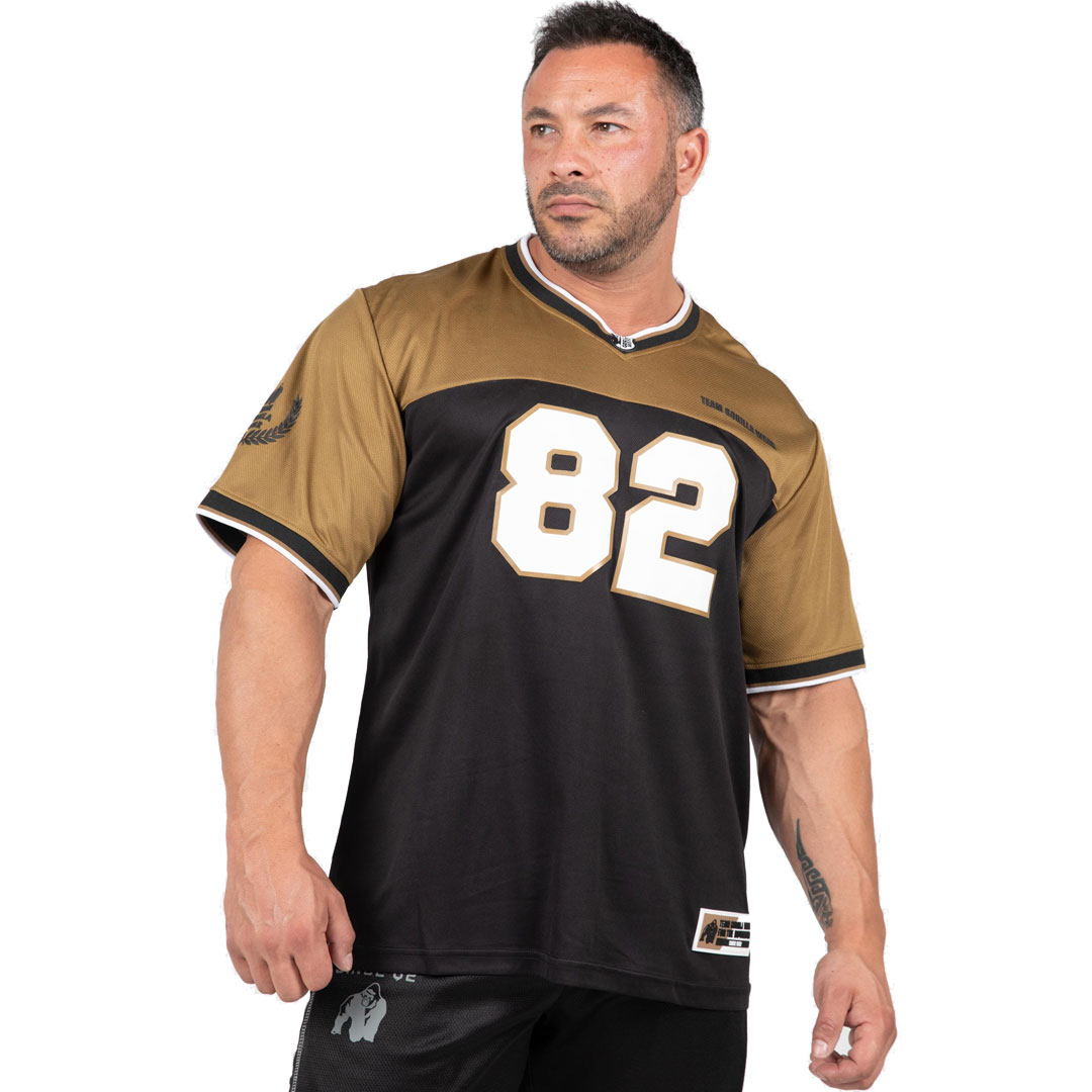 Gorilla Wear Trenton Football Jersey Black/gold L