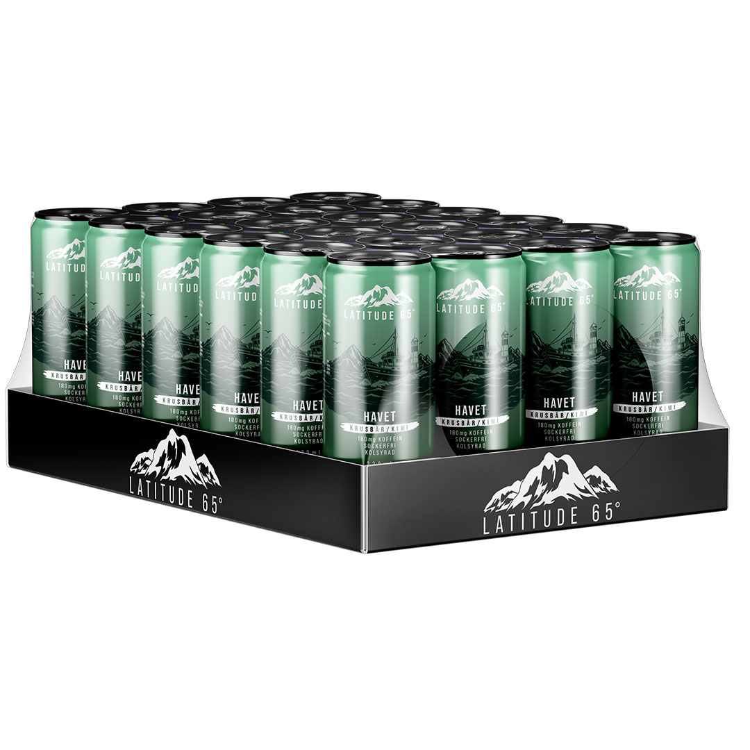 24 x Latitude 65 330 ml Havet - Krusbär/Kiwi