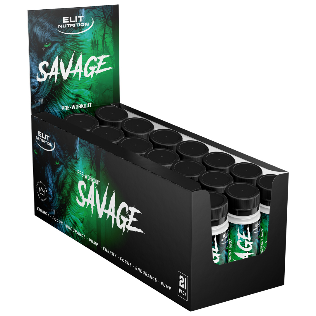 21 x Elit Nutrition Savage PWO Shot Tropical
