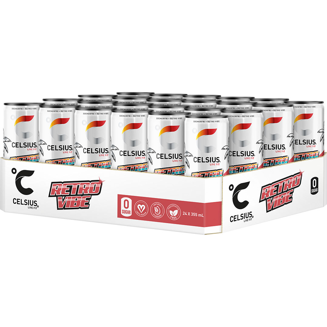 24 x Celsius 355 ml Retro Vibe Limited Edition - Sorbet Slush