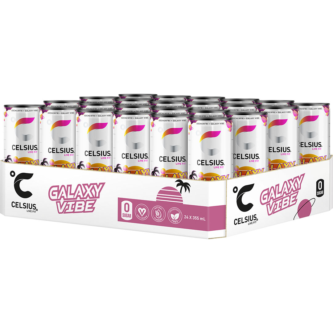 24 x Celsius 355 ml  Galaxy Vibe - Watermelon Strawberry