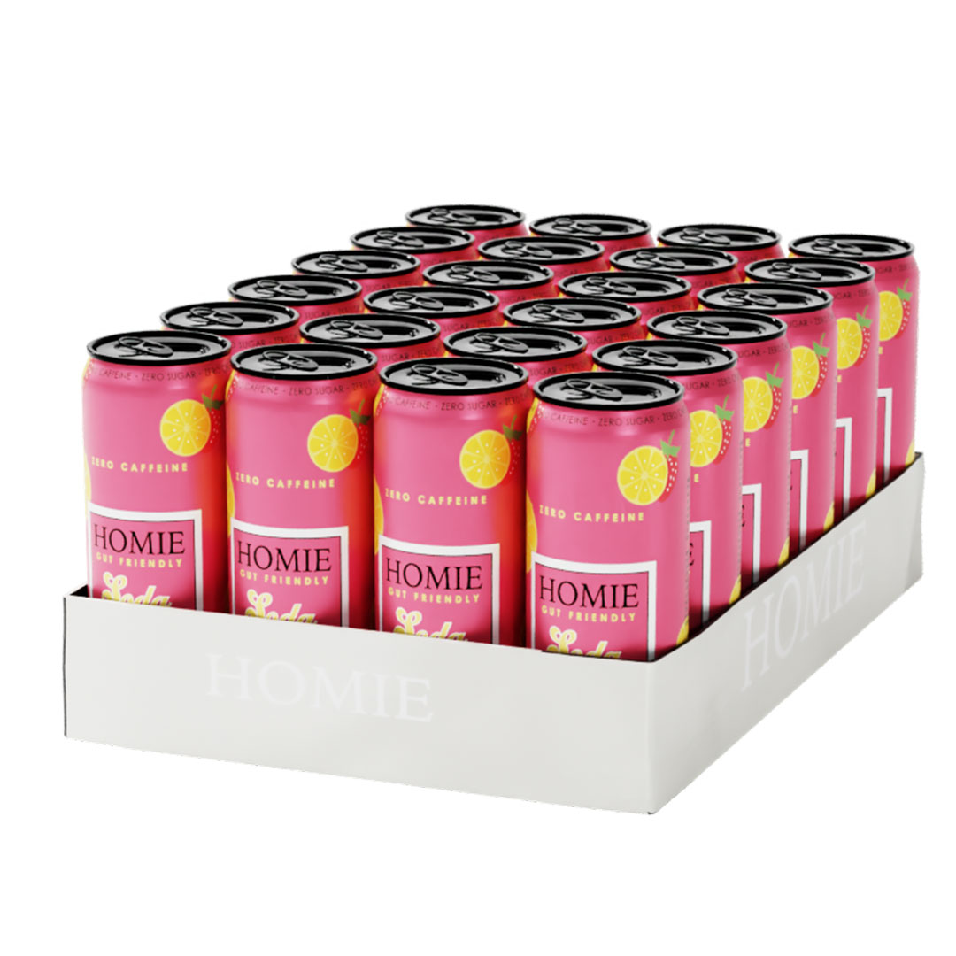 24 x Homie Soda Synbiotic 330 ml Vitamindryck