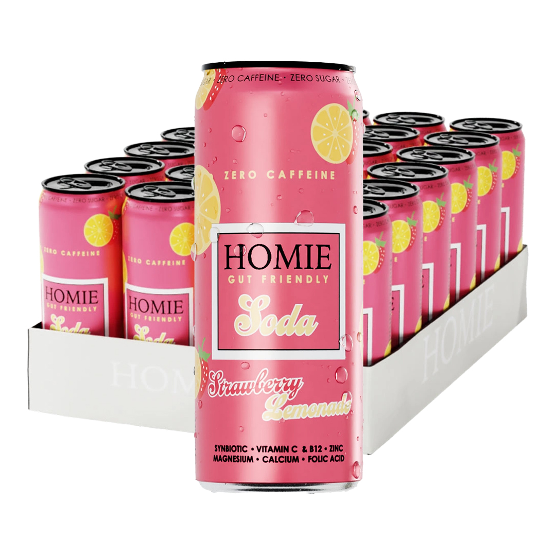 24 x Homie Soda Synbiotic 330 ml Vitamindryck