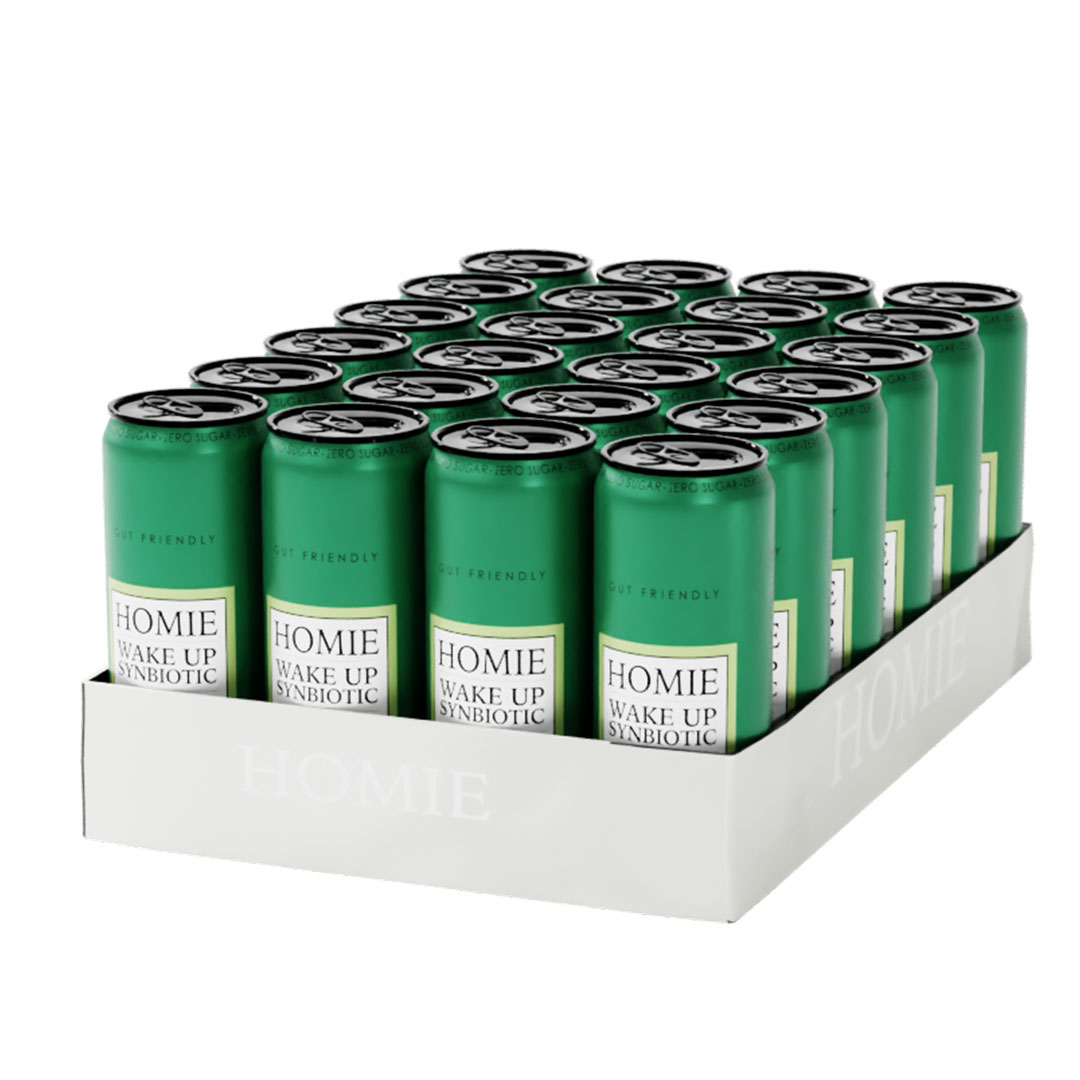 24 x Homie Wake Up Synbiotic 330 ml Pear Passion
