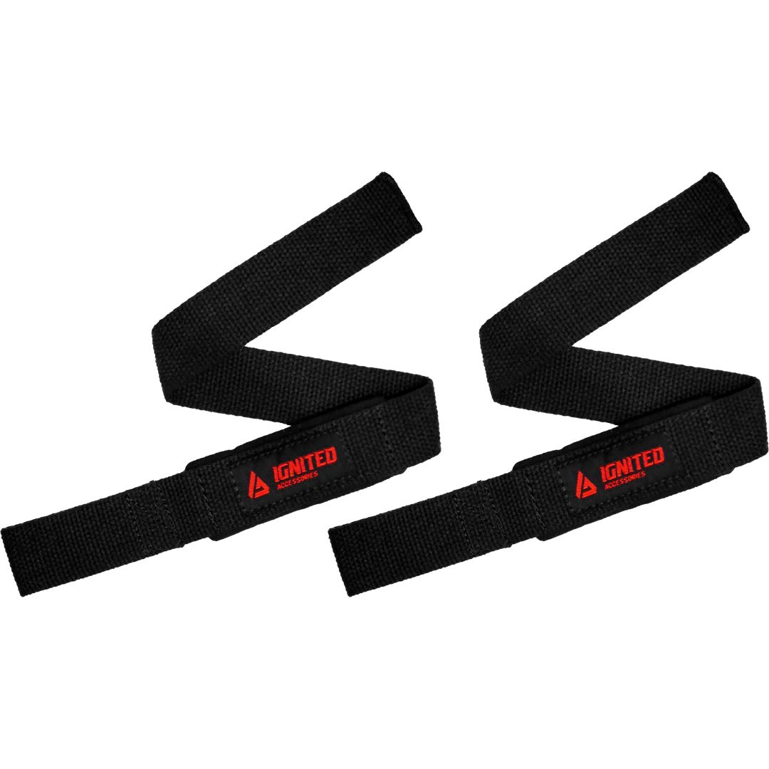 Ignited Classic Padded Lifting Straps Black