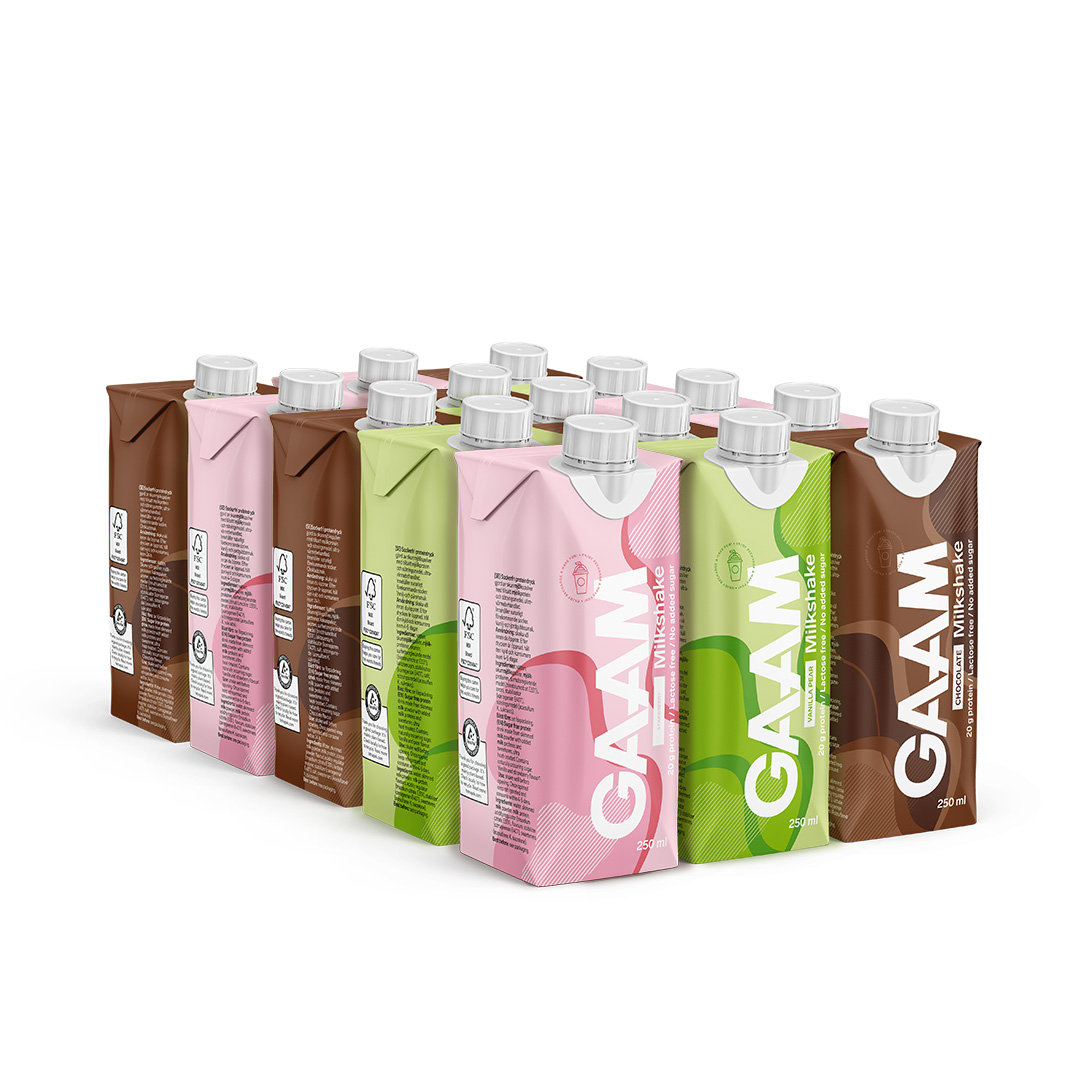 15 x GAAM Milkshake 250 ml Mixflak