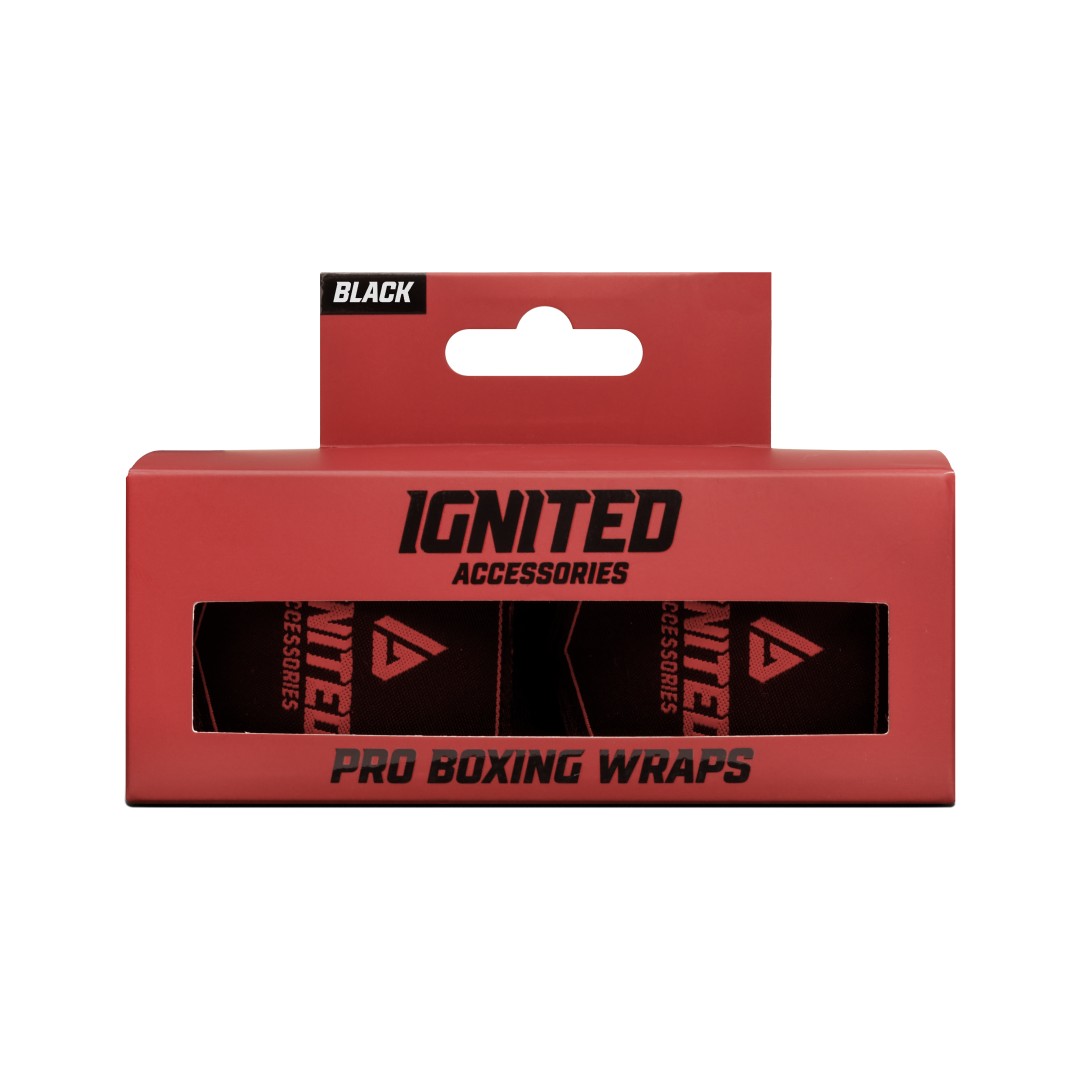Ignited Boxing Hand Wraps Black 2.5 m