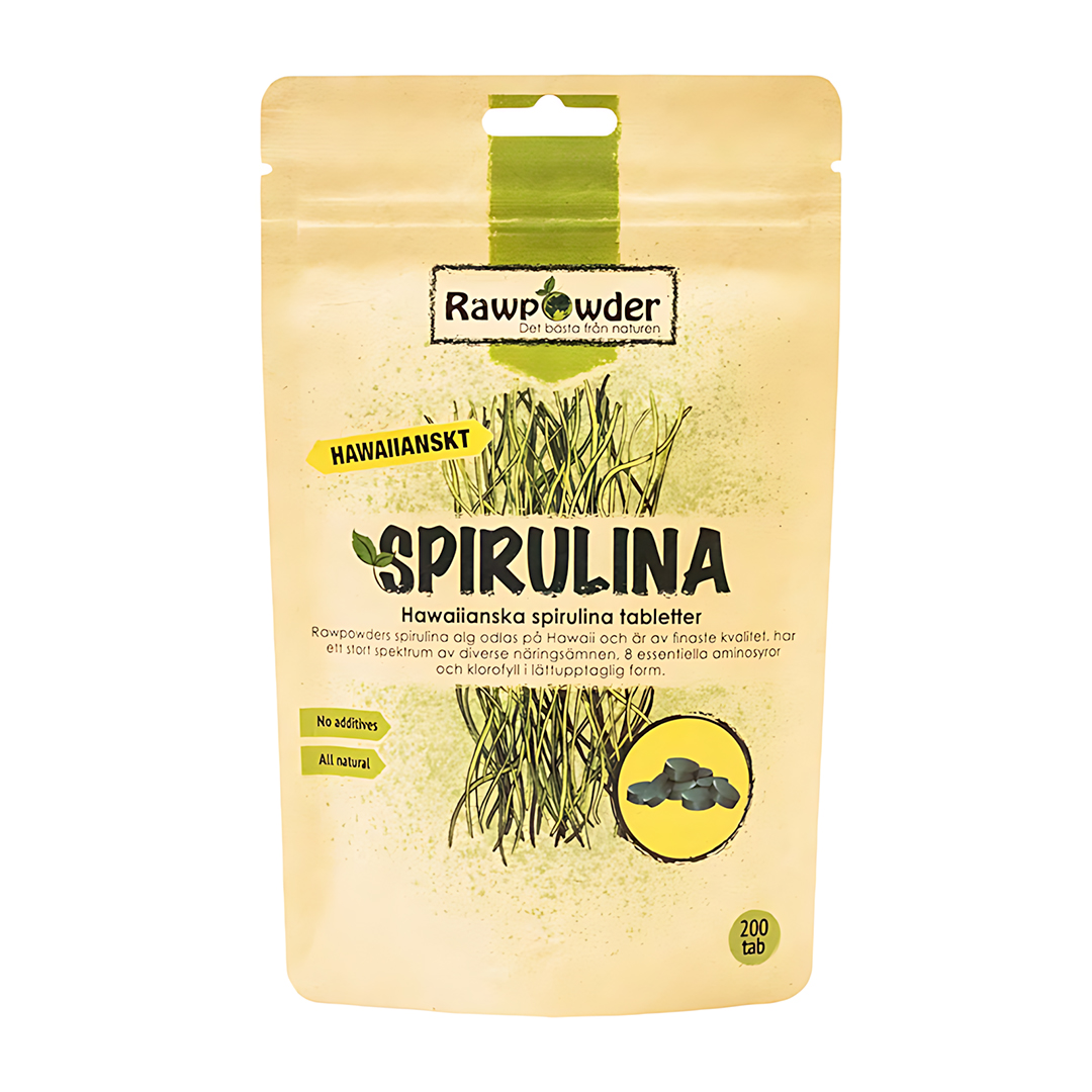 Rawpowder Spirulina Hawaii 200 tabs