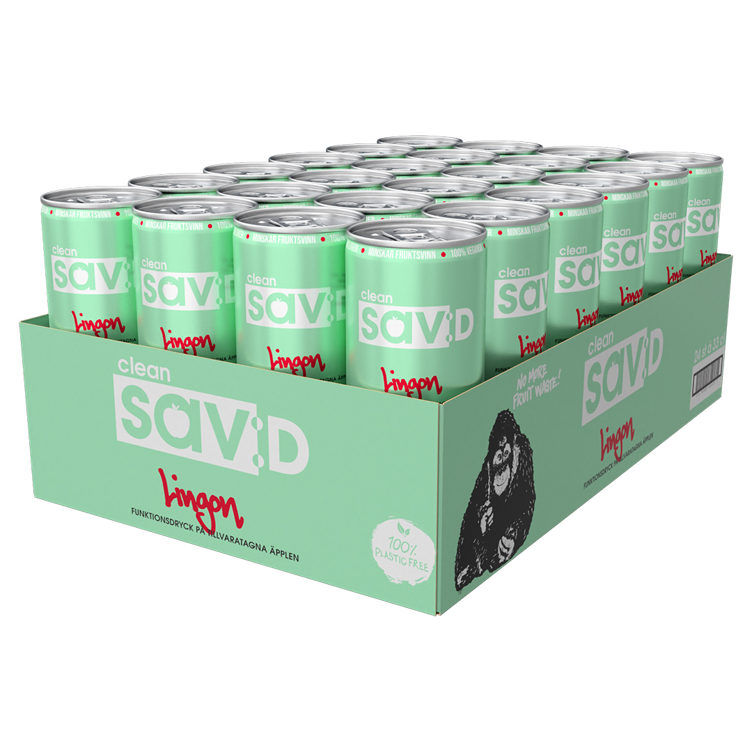 24 x Clean Drink sav:D 330 ml Lingon SUPER DEAL