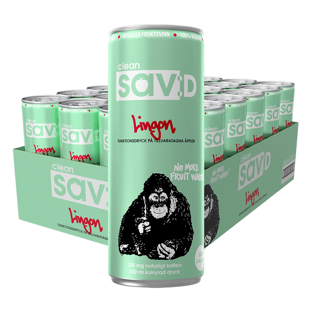 24 x Clean Drink sav:D 330 ml Lingon SUPER DEAL