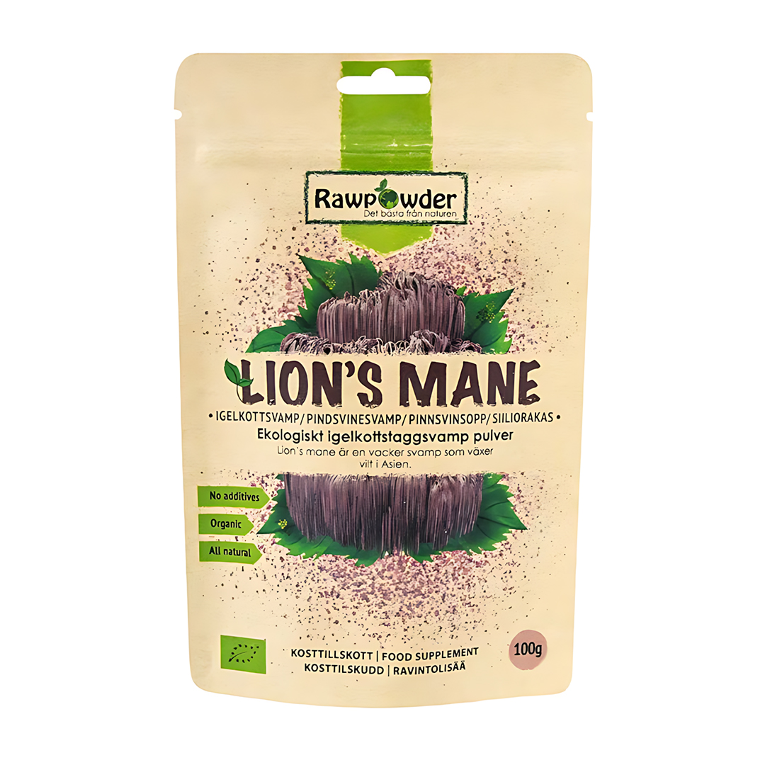 Rawpowder Lions Mane pulver 100 g