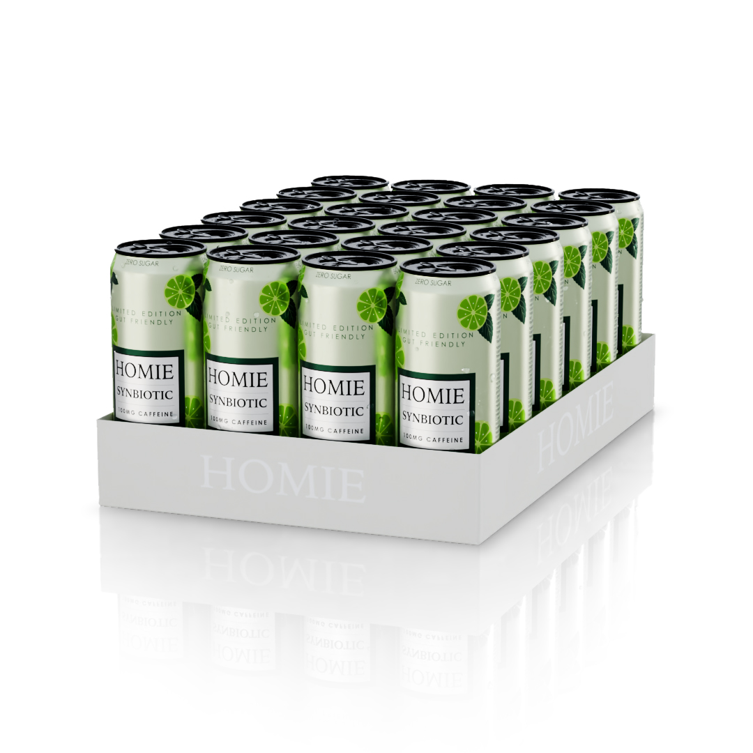24 x Homie Wake Up Synbiotic 330 ml Lime/Mint
