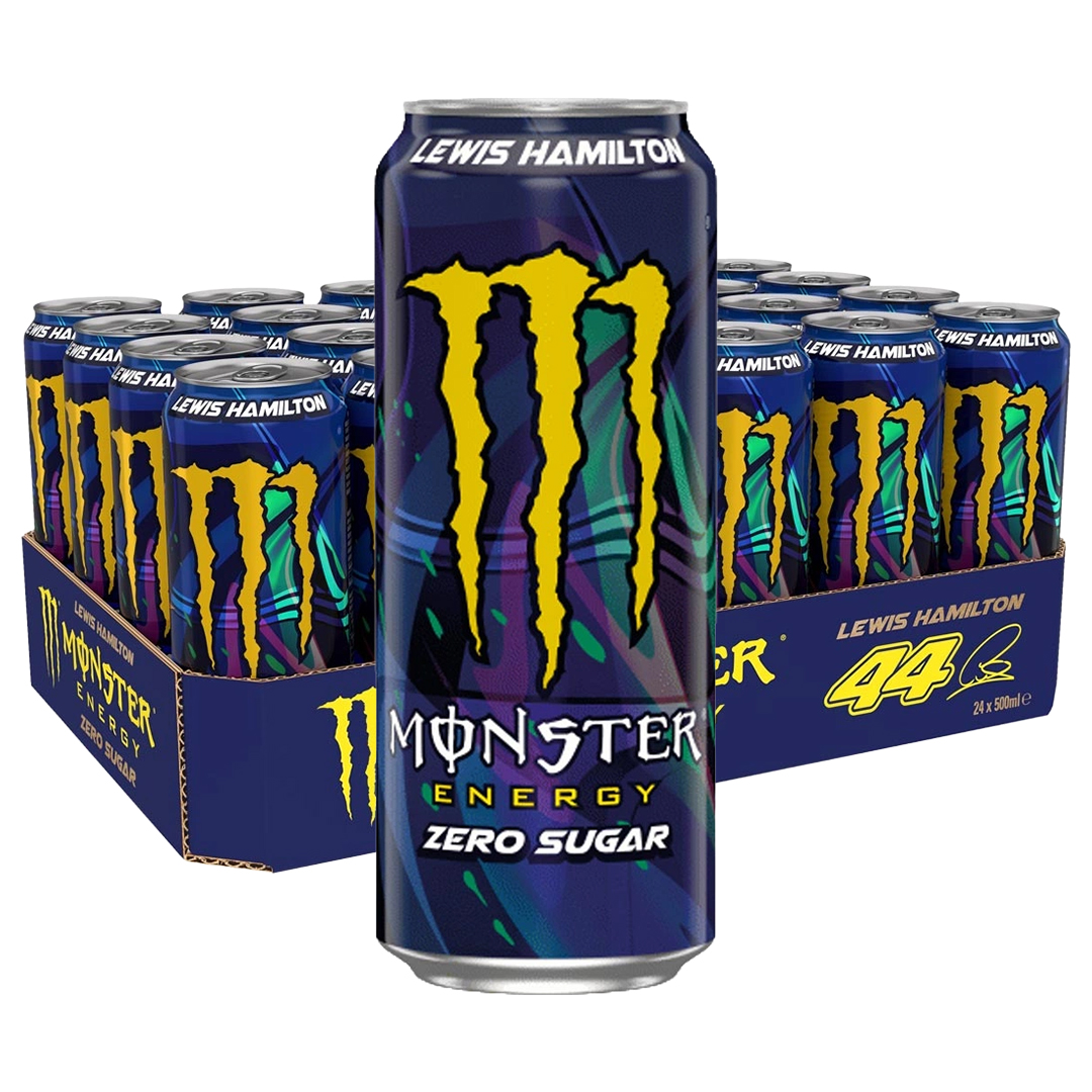 24 x Monster Energy 500 ml Lewis Hamilton (sockerfri)