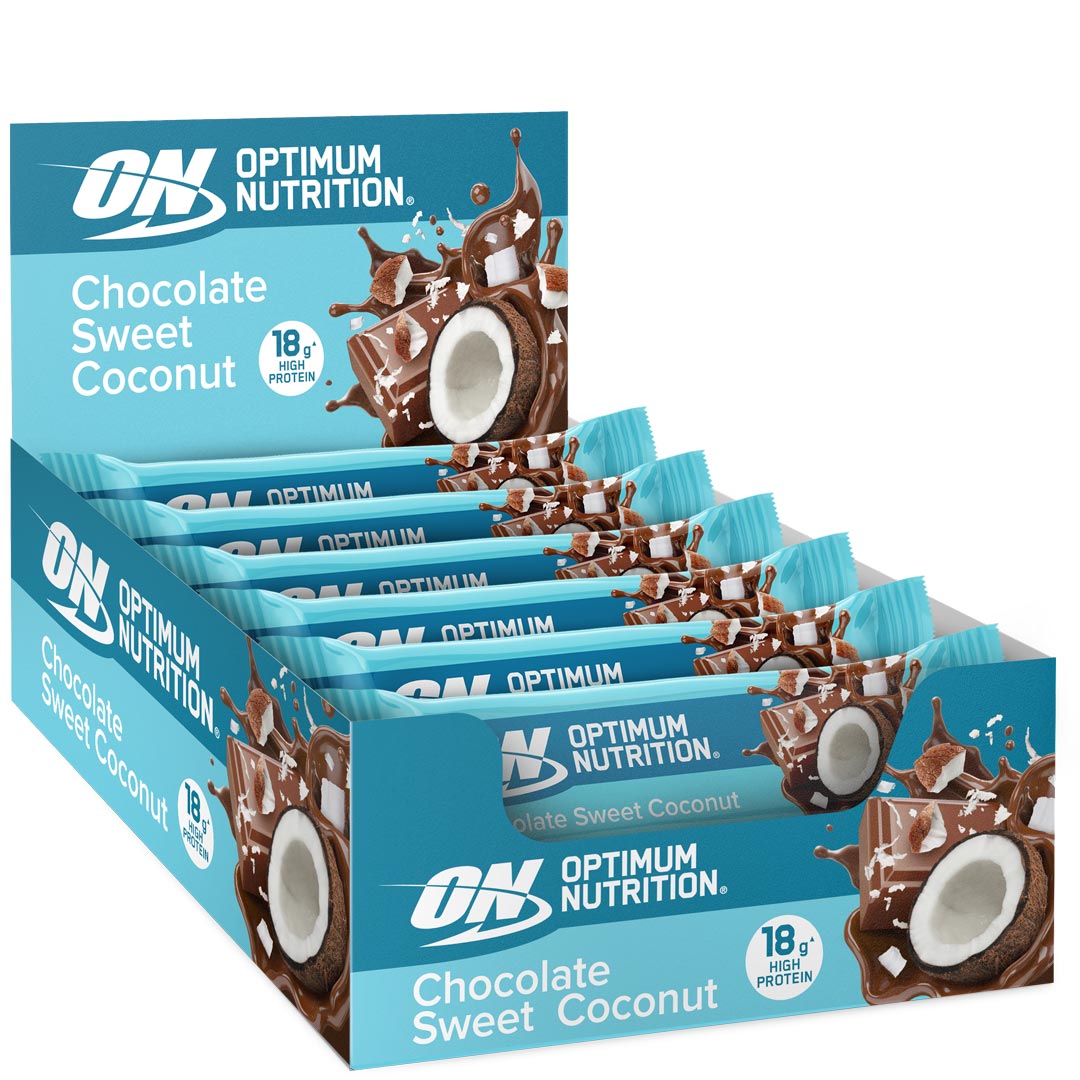 12 x Optimum Nutrition Chocolate Protein Bar 59 g Sweet Coconut