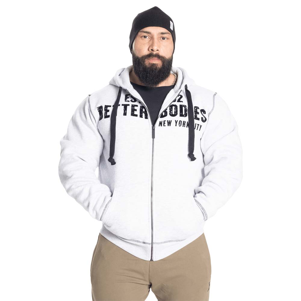 Better Bodies Graphic Hoodie Light Grey Melange