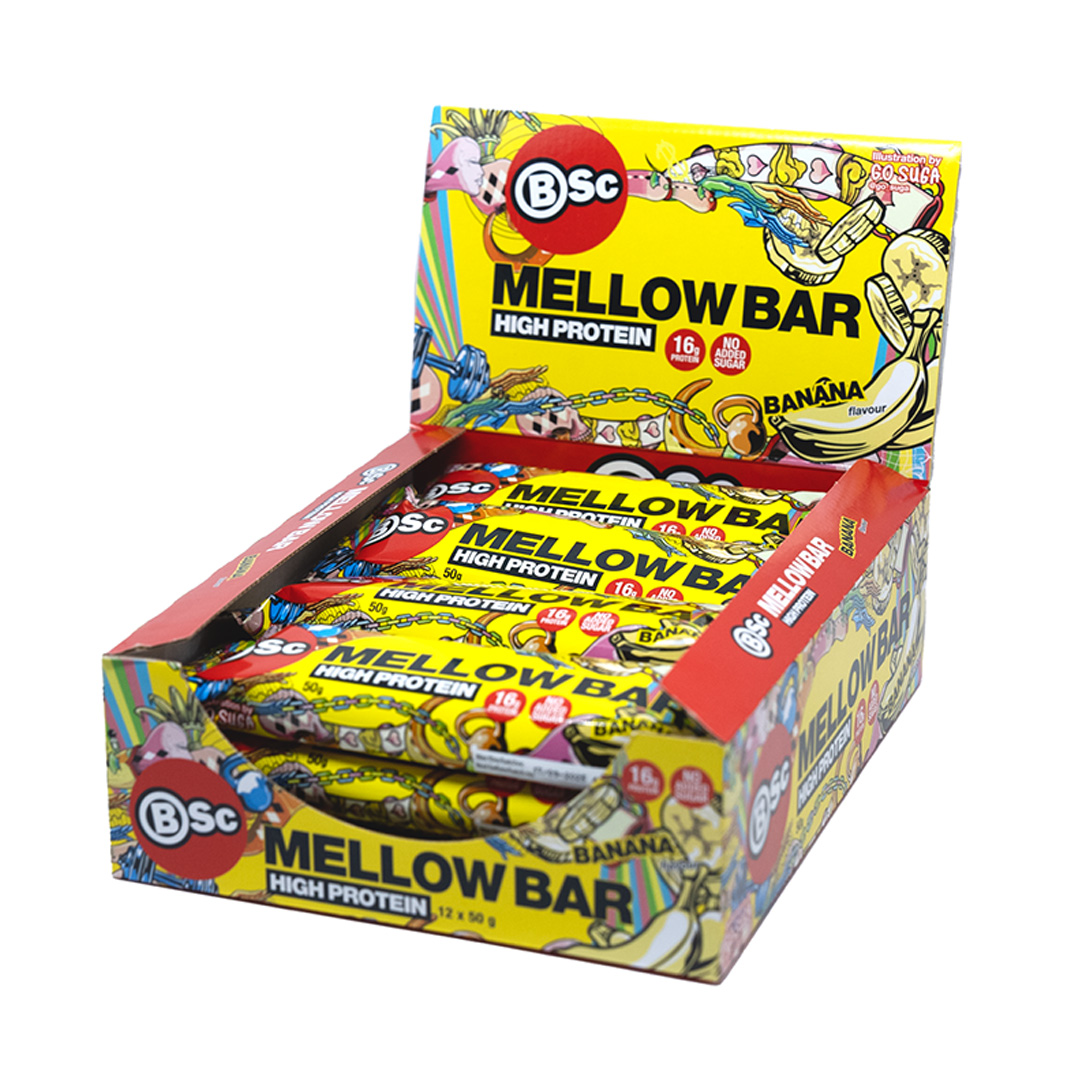 12 x BSc Mellow Proteinbar 50 g Mixlåda