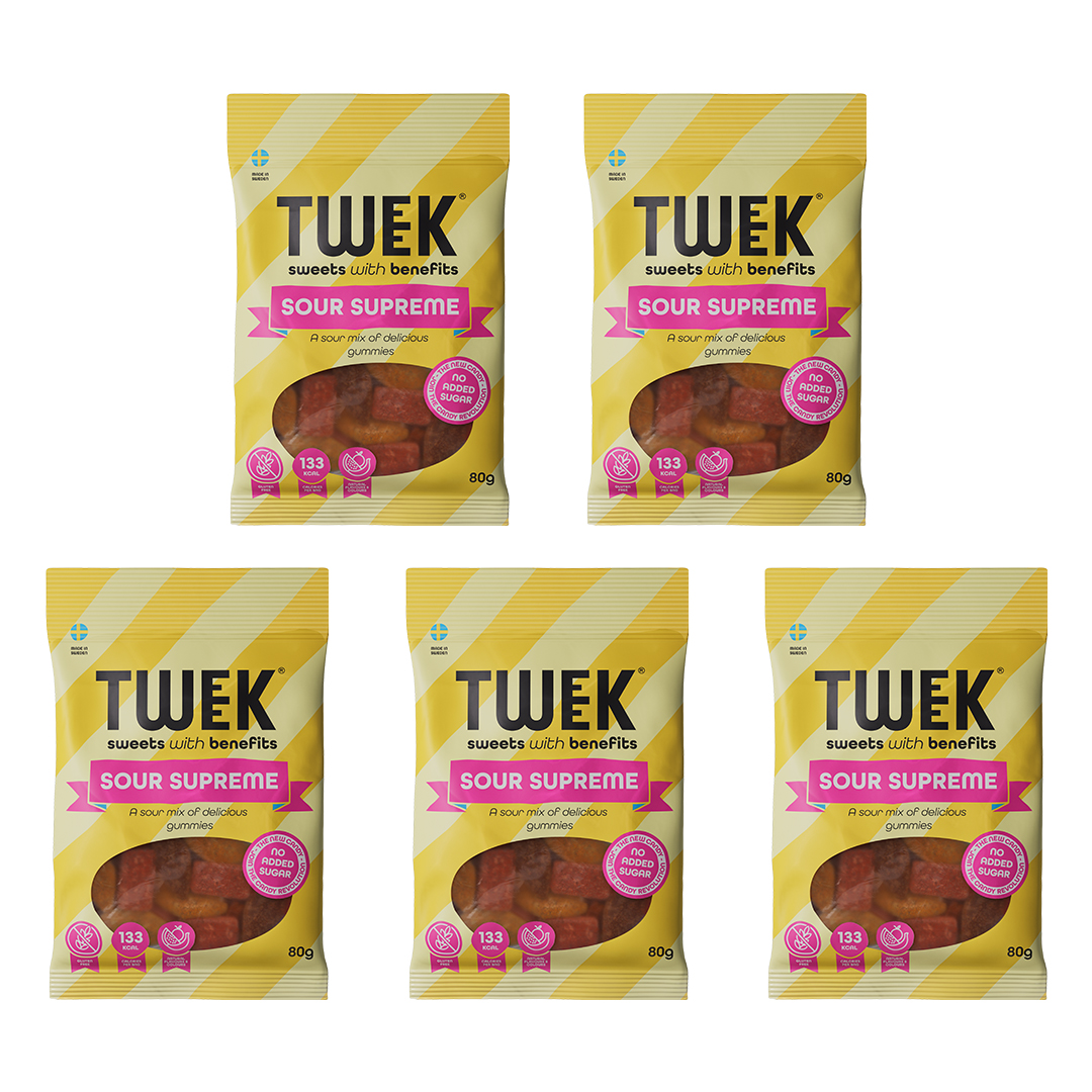 5 x Tweek Sweets 80 g Sour Supreme