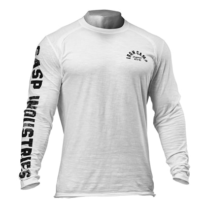 GASP Throwback LS Tee White