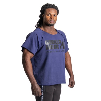 Gorilla Wear Classic Workout Top Navy