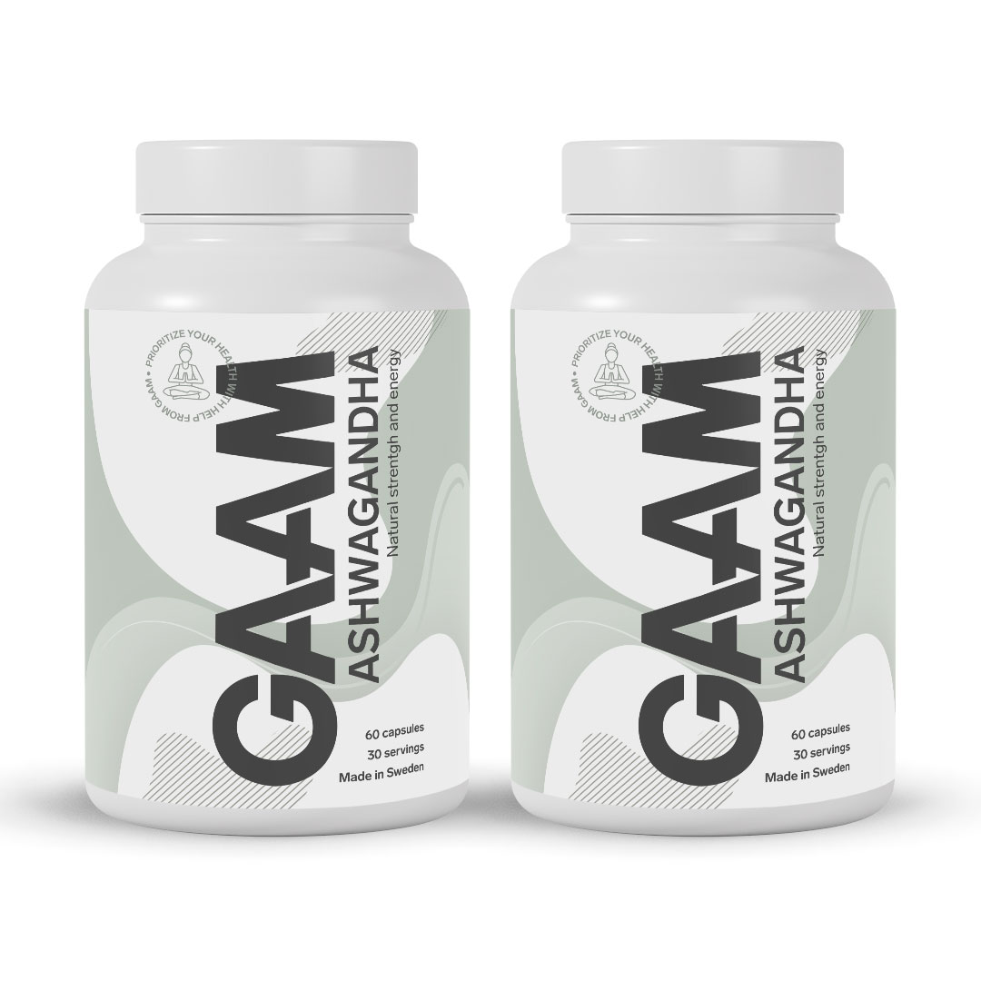 2 x GAAM Ashwagandha 60 caps