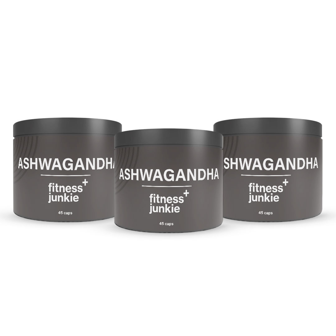 3 x fitnessjunkie Ashwagandha 45 caps