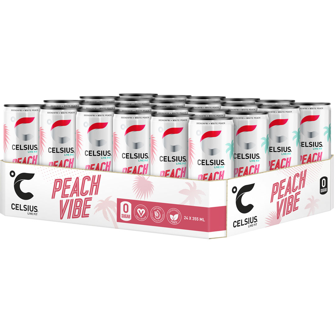 24 x Celsius 355 ml Peach Vibe